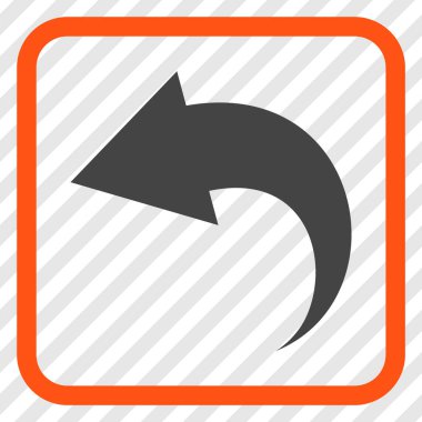 Vektör simgesi bir çerçeve içinde geri al