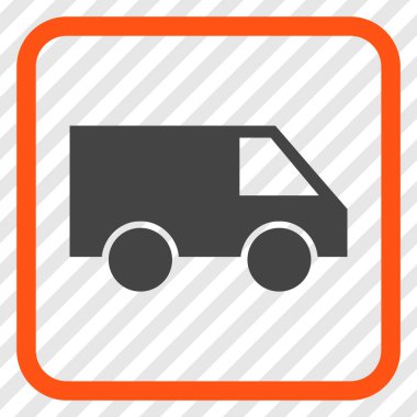 Van vektör simgesi bir çerçeve içinde