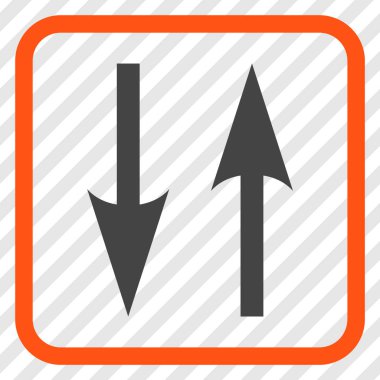 Dikey Exchange oklar bir çerçeve içinde simge vektör