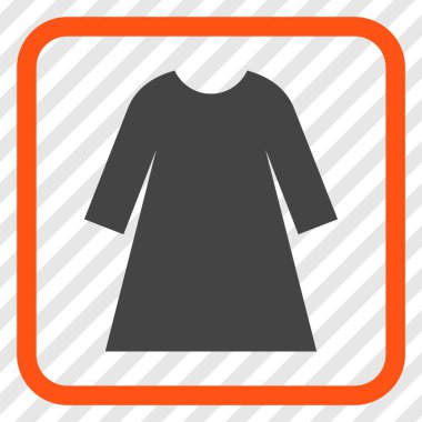 Kadın elbise vektör simgesi bir çerçeve içinde