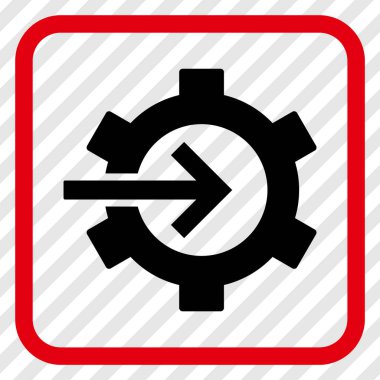 COG Tümleştirme vektör simgesi bir çerçeve içinde