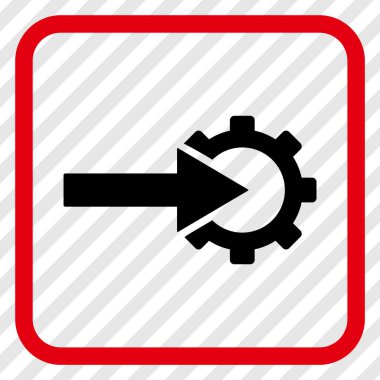 COG Tümleştirme vektör simgesi bir çerçeve içinde