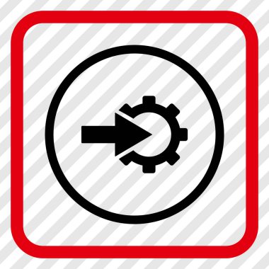 COG Tümleştirme vektör simgesi bir çerçeve içinde