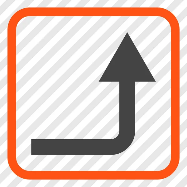 Vektor-Icon in einem Rahmen vorwärts drehen — Stockvektor