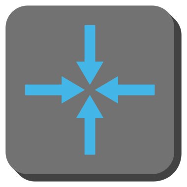 Etkisi okları yuvarlak kare vektör simgesi