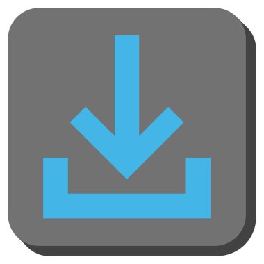 Gelen kutusu yuvarlatılmış kare vektör simgesi