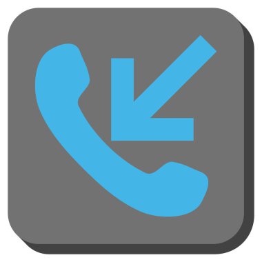 Gelen aramayı yuvarlak kare vektör simgesi