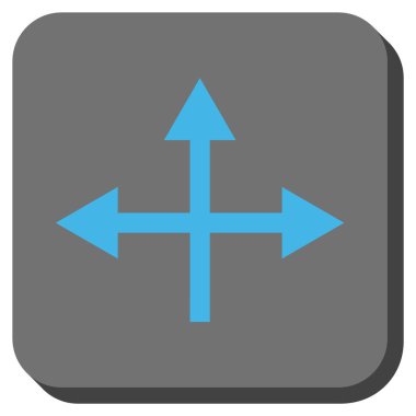 Kavşak yön yuvarlak kare vektör simgesi