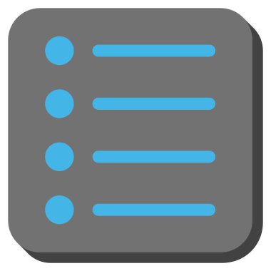 Öğeleri yuvarlak kare vektör simgesi