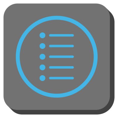 Öğeleri yuvarlak kare vektör simgesi