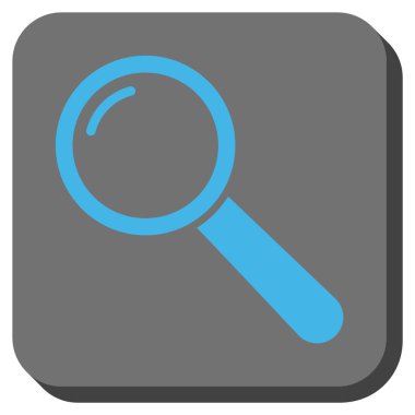 Büyüteç'i yuvarlatılmış kare vektör simgesi