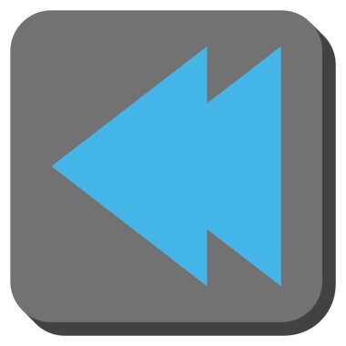 Hareket sol yuvarlak kare vektör simgesi