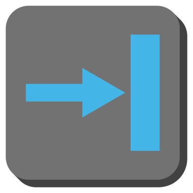 Kare vektör simgesi sağ yuvarlak taşı