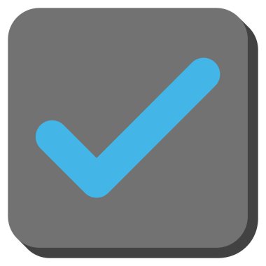 Tamam yuvarlak kare vektör simgesi