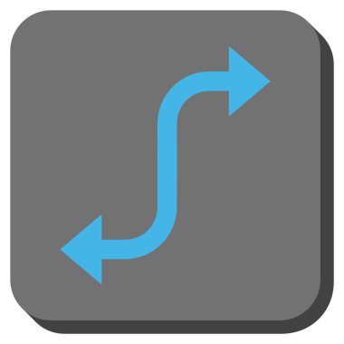 Bend ok yuvarlatılmış kare vektör simgesi karşısında