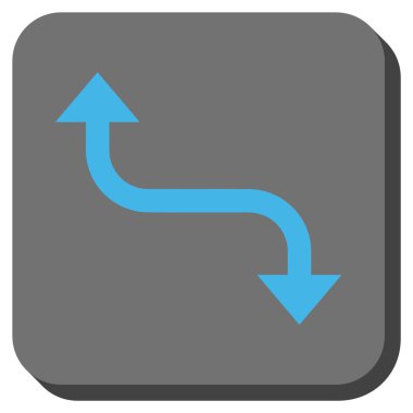 Bend ok yuvarlatılmış kare vektör simgesi karşısında