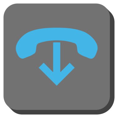 Yuvarlatılmış Kare vektör simge telefon asmak