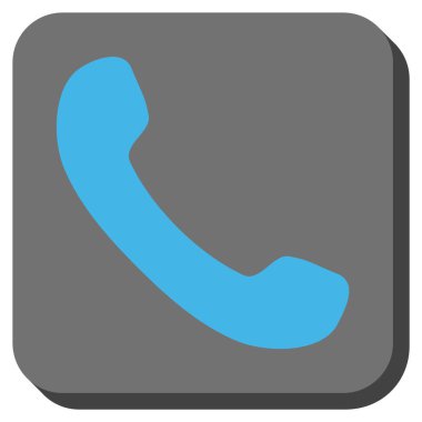 Telefon alıcı yuvarlak kare vektör simgesi