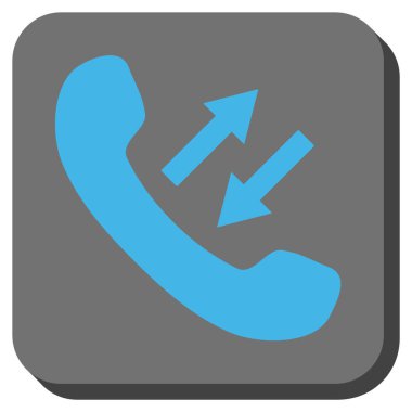 Yuvarlatılmış Kare vektör simge konuşurken telefon