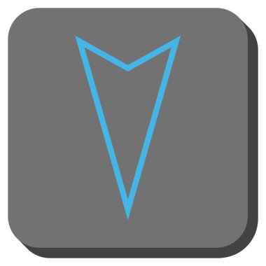 İşaretçiyi yuvarlatılmış kare vektör simgesi aşağı