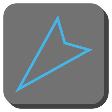 İşaretçi sol aşağı kare vektör simge yuvarlak