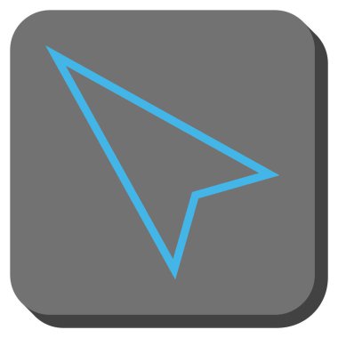 İşaretçi sol kadar kare vektör simge yuvarlak