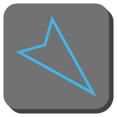 İşaretçiyi yuvarlatılmış kare vektör simgesi aşağı