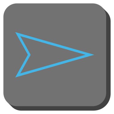 İşaretçiyi sağ yuvarlak kare vektör simgesi