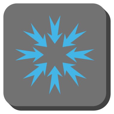 Basınç okları yuvarlak kare vektör simgesi