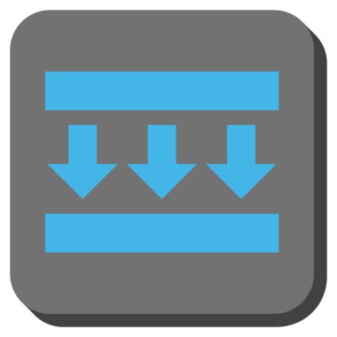 Basıncı aşağı yuvarlatılmış kare vektör simgesi