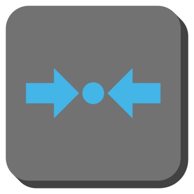 Basınç yatay yuvarlak kare vektör simgesi