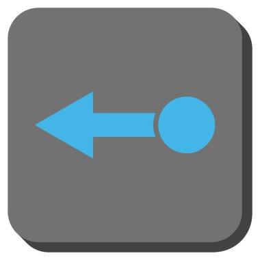 Sol yuvarlak kare vektör simge çekin