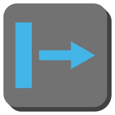 Doğru yuvarlatılmış kare vektör simge çekin