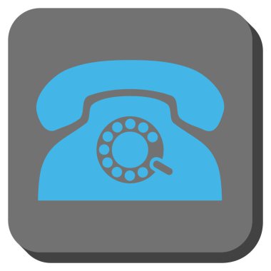 Nabız telefon yuvarlak kare vektör simgesi