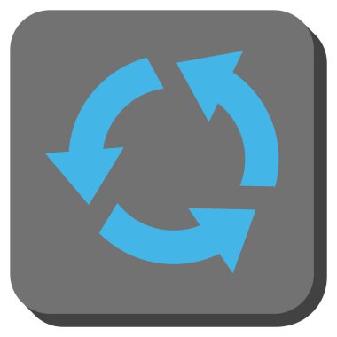 Geri dönüşüm yuvarlatılmış kare vektör simgesi