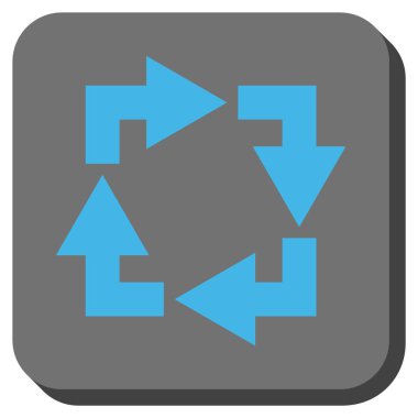 Geri dönüşüm yuvarlatılmış kare vektör simgesi