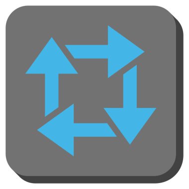 Geri dönüşüm yuvarlatılmış kare vektör simgesi