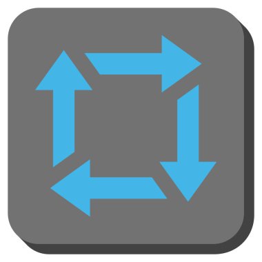 Geri dönüşüm yuvarlatılmış kare vektör simgesi