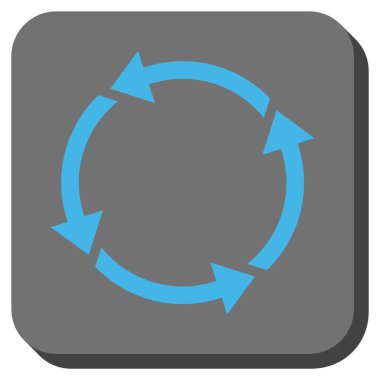 Geri dönüşüm yuvarlatılmış kare vektör simgesi