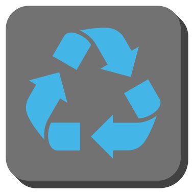 Geri dönüşüm yuvarlatılmış kare vektör simgesi