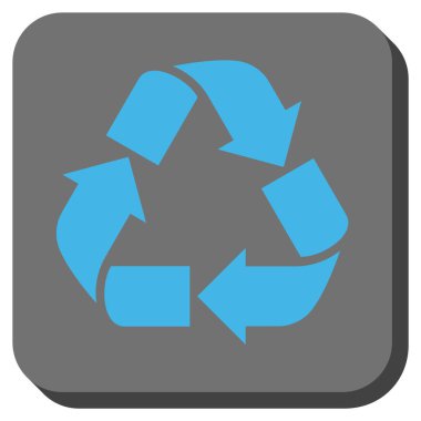 Geri dönüşüm yuvarlatılmış kare vektör simgesi