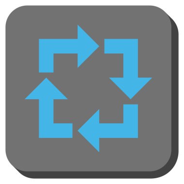 Geri dönüşüm yuvarlatılmış kare vektör simgesi