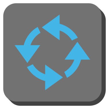 Geri dönüşüm yuvarlatılmış kare vektör simgesi