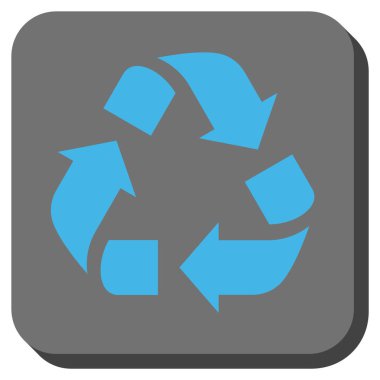 Geri dönüşüm yuvarlatılmış kare vektör simgesi