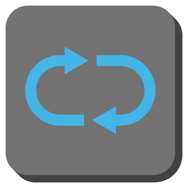 Geri dönüşüm yuvarlatılmış kare vektör simgesi