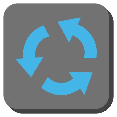 Geri dönüşüm yuvarlatılmış kare vektör simgesi