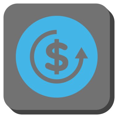 Yuvarlatılmış Kare vektör simge iade