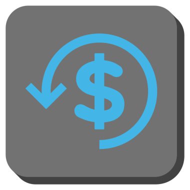 Yuvarlatılmış Kare vektör simge iade