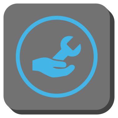 Hizmet yuvarlak kare vektör simge onarmak