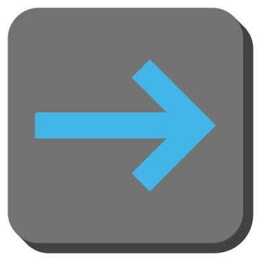 Sağ ok yuvarlak kare vektör simgesi